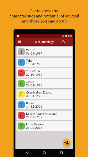 Android application A Numerology screenshort