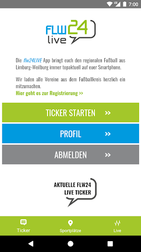 Android application flw24 LIVE screenshort
