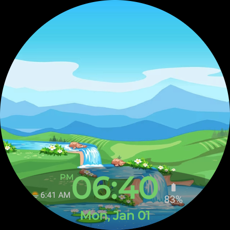 Waterfall Watch Face