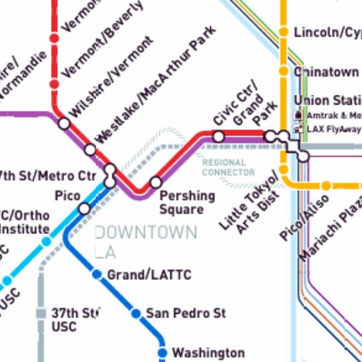 Los Angeles Metro & Bus Map Logo