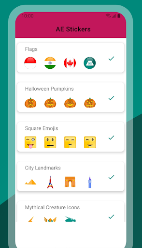 Android application Stickers App screenshort