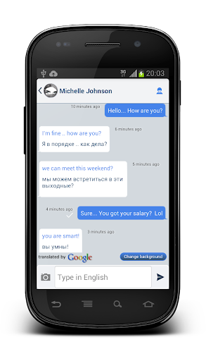 Lringo+ Messenger Translator Screen 2