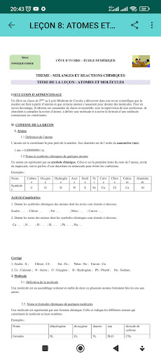Physique Chimie 5ème collège Screen 3