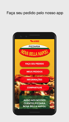 Android application Pizzaria Nova Bella Napoli screenshort