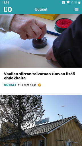 Android application UutisOiva screenshort