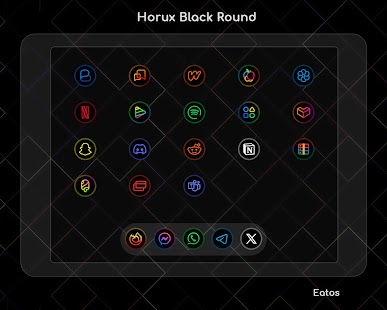 Horux - Icon Pack (Round) Capture d'écran