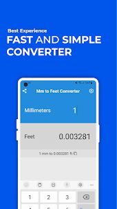 Mm to Feet Converter