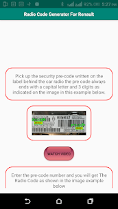Generador Código radio Renault 3