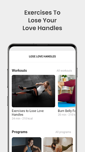 Android application Lose Love Handles screenshort