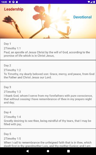 Leadership Devotional Screenshot