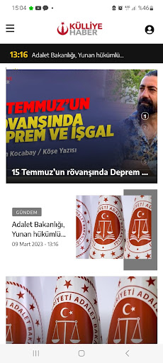 Android application Külliye Haber screenshort