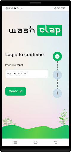 Android application Wash Clap screenshort