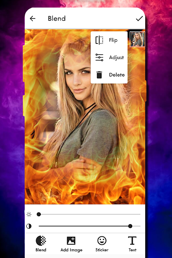 Fire Text Photo Frame Screen 2