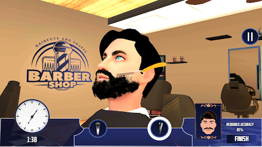 barbería peluquería juego 3d