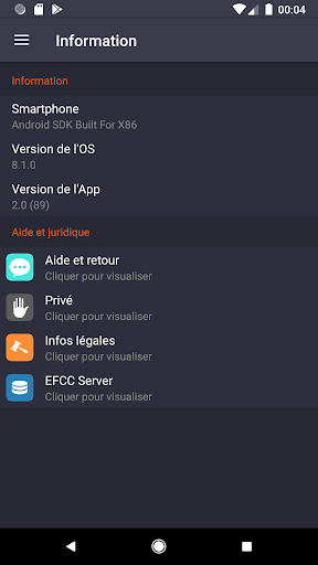 Aperçu de l'application