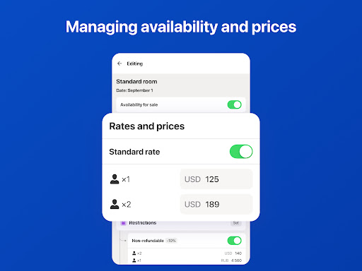 Screenshot of Ostrovok! Extranet
