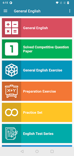 Android application General English Grammar screenshort
