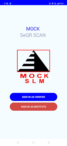 Android application MOCK SeQR Scan screenshort