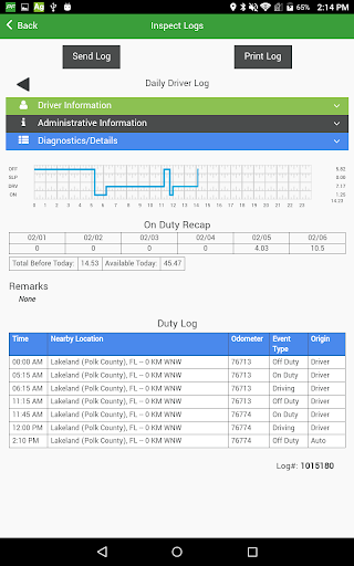 RoadReady Pro Fleet ELD/AOBRD Screen 3