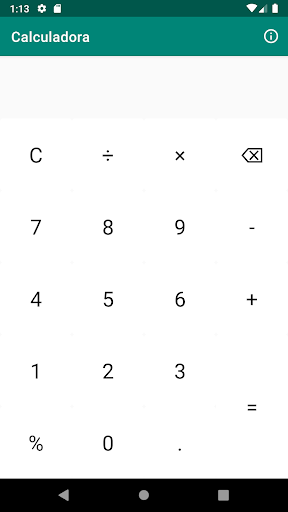 Android application Calculadora screenshort