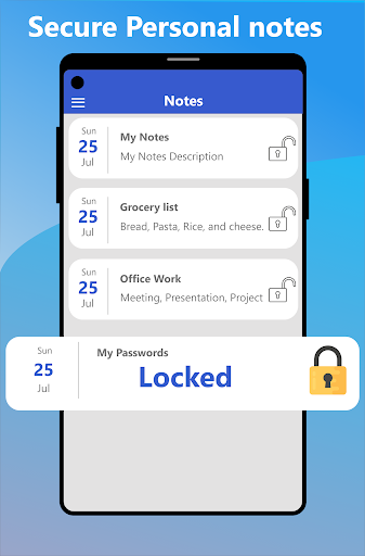 Android application Notes - Private Notes Secured screenshort