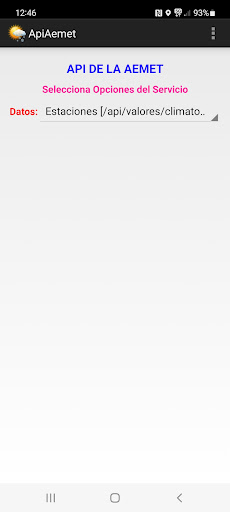 Android application Api AEMET screenshort