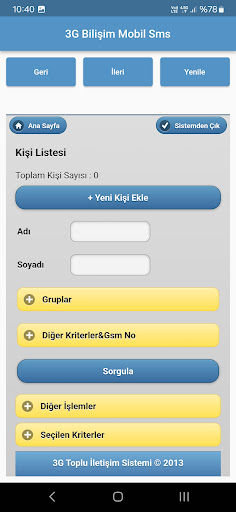 3G Bilişim Mobil Sms Screenshot 4 - AppWisp.com