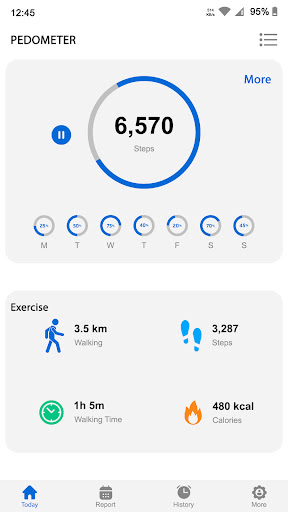 Android application Step Tracker - Pedometer screenshort