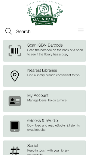 Android application Allen Park Public Library screenshort