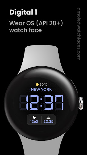 Android application Digital 1 Watch face screenshort