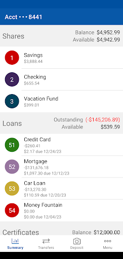 Compass Federal Credit Union Screen 2