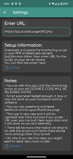 PTK - Monitor your server! Screen 2