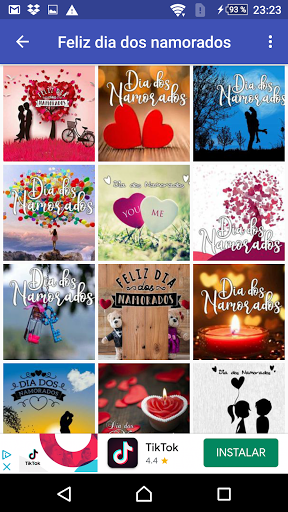 Android application Día Namorados repleto de amor screenshort