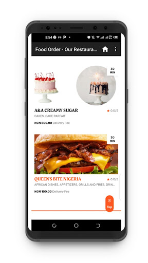 Android application Food Order Restaurants screenshort