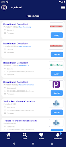 Apply4U Job Search App Screen 3