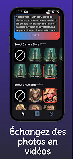 Aperçu de l'application