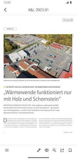 Gebäudetechnik E-Paper App Screen 2