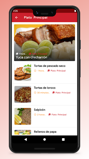 Salvadoran Recipes - Food App Screen 3