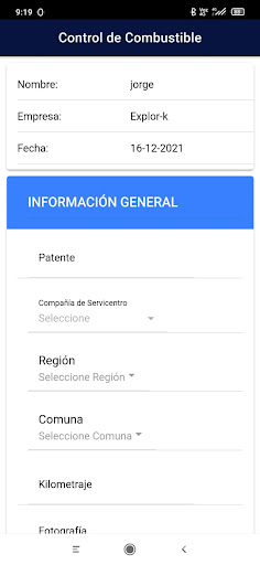 Android application FuelControl screenshort