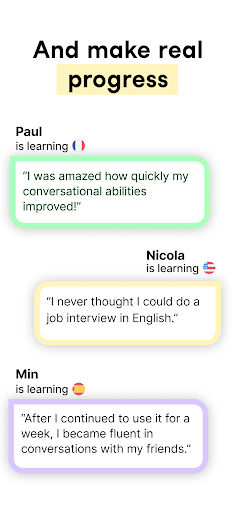 Screenshot of Univerbal AI Language Learning