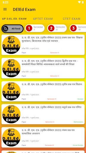 Android application U.P. D.El.Ed. (BTC) Exam screenshort