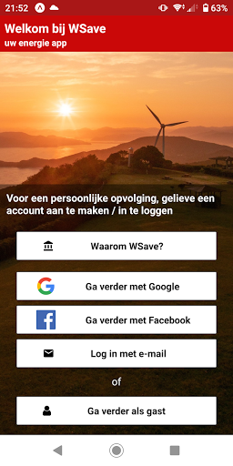 Android application WSave screenshort
