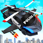 Cover Image of Download Flying Police Helicopter Car Transform Robot Games 30 APK