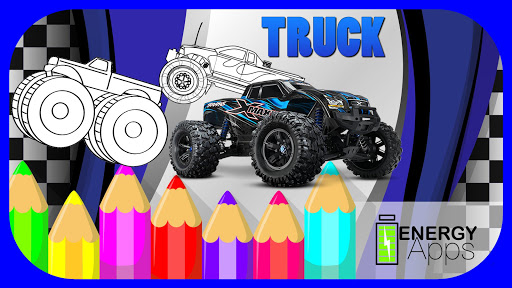 download monster truck coloring book free for android