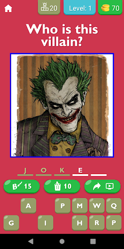 Android application Guess The Villain Game screenshort