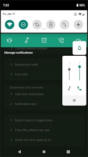 Quick Volume Control in notification bar Screenshot