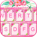 Cover Image of डाउनलोड गुलाबी फूल कीबोर्ड थीम  APK