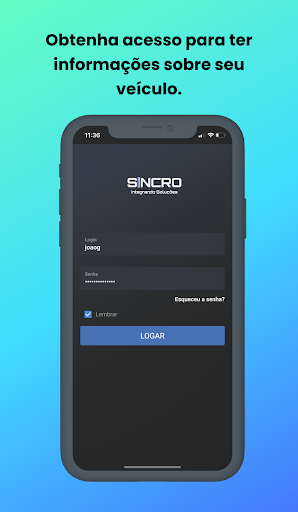 Android application Sincro Soluções screenshort