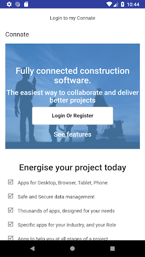Android application Connate Construction Community screenshort