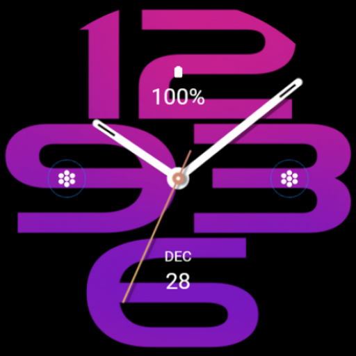 Strong Pink Purple Watch Face logo